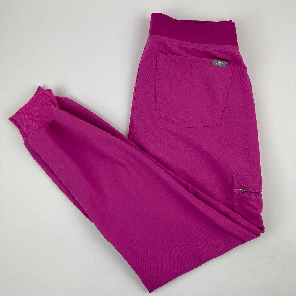 FIGS Women's Scrub Pants in Bright Magenta